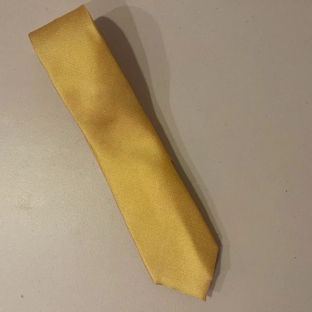 CLUB ROOM Men's Solid Tie Gold Color One Size - Picture 2 of 3